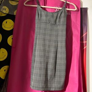 Tight plaid black dress